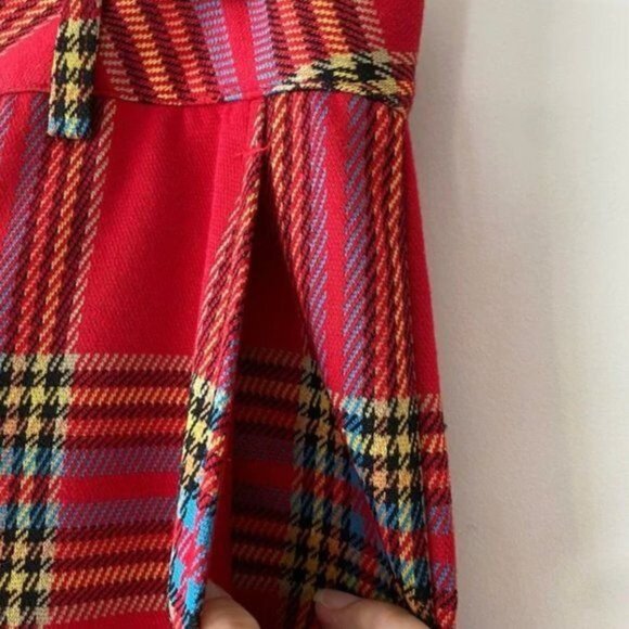 J. McLaughlin Red Plaid Tartan Hattie Jacquard Pants Women's Size 10 New without - Picture 7 of 11